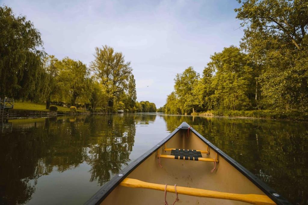 Le Chalet Du Bout Du Monde, En Bord De Riviere ! Grez-sur-Loing Buitenkant foto